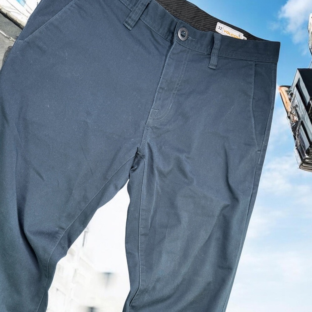 Title: Volcom Pants Mens 32x32 Blue Frickin Modern Stretch Chino Skate Twill